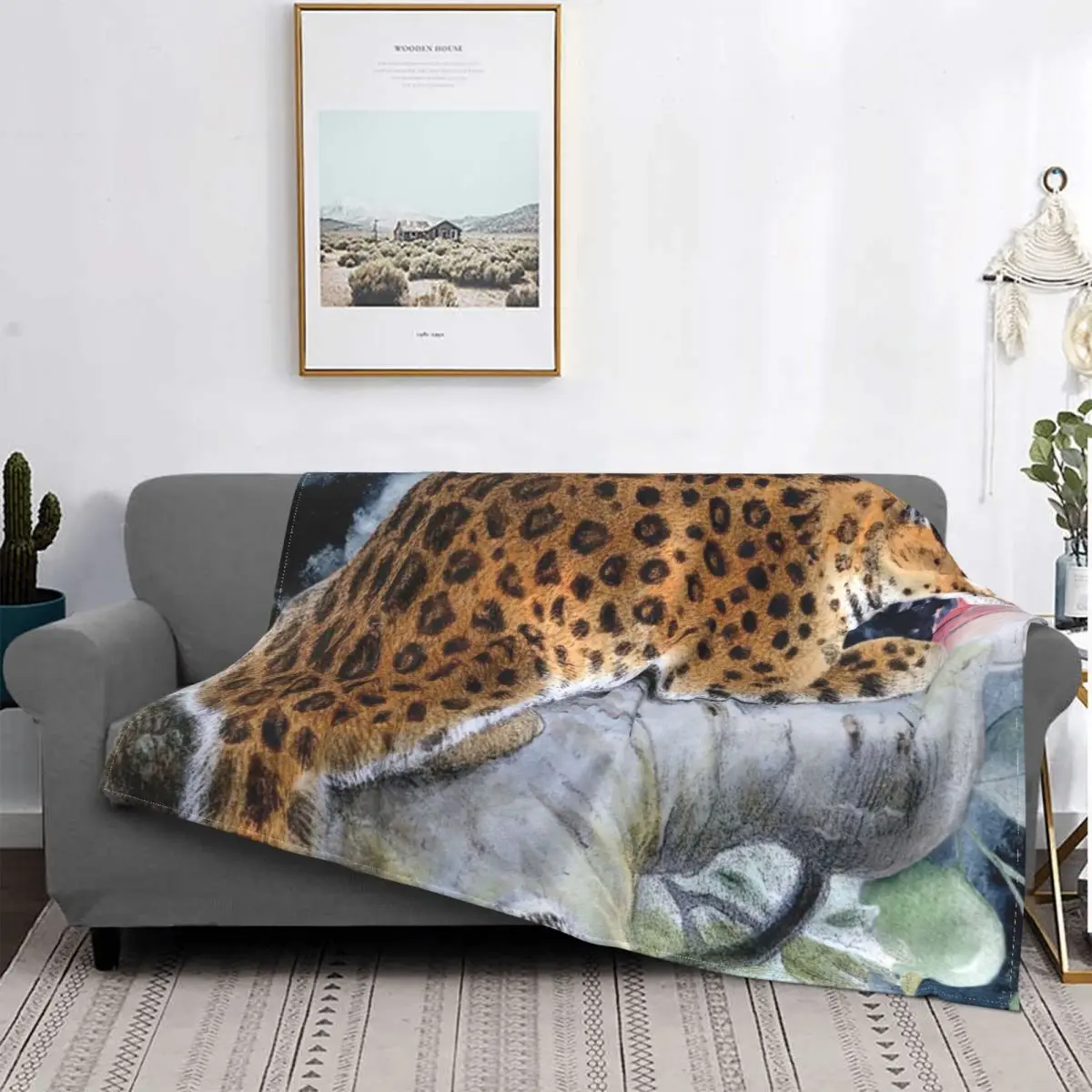 

Jungle Leopard Blanket Leopard Animal Wild Spots Fur Plush Warm Super Soft Flannel Fleece Throw Blankets For Bedding Bed Cover
