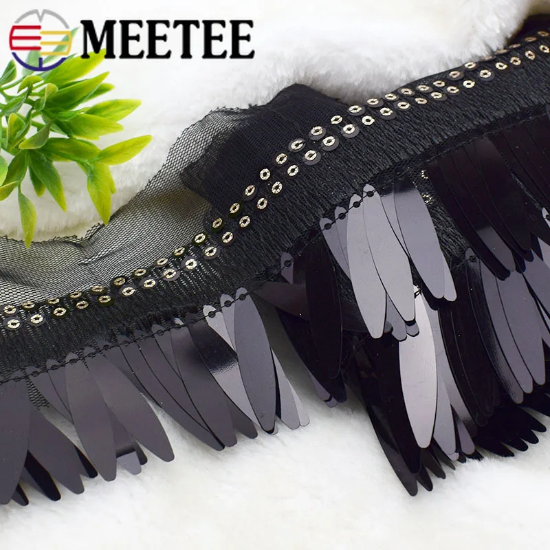 4 метра блестки кружевная отделка кисточка вышитые ленты из органзы тесьма для