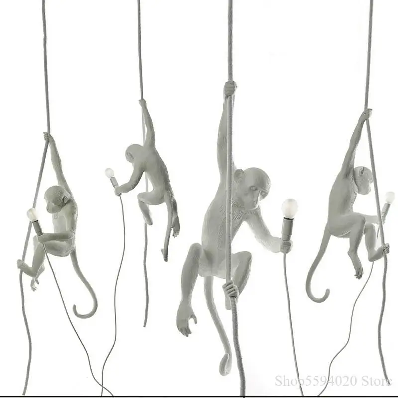 Ретро смолы люстра с Обезьянами светильник приспособление промышленные