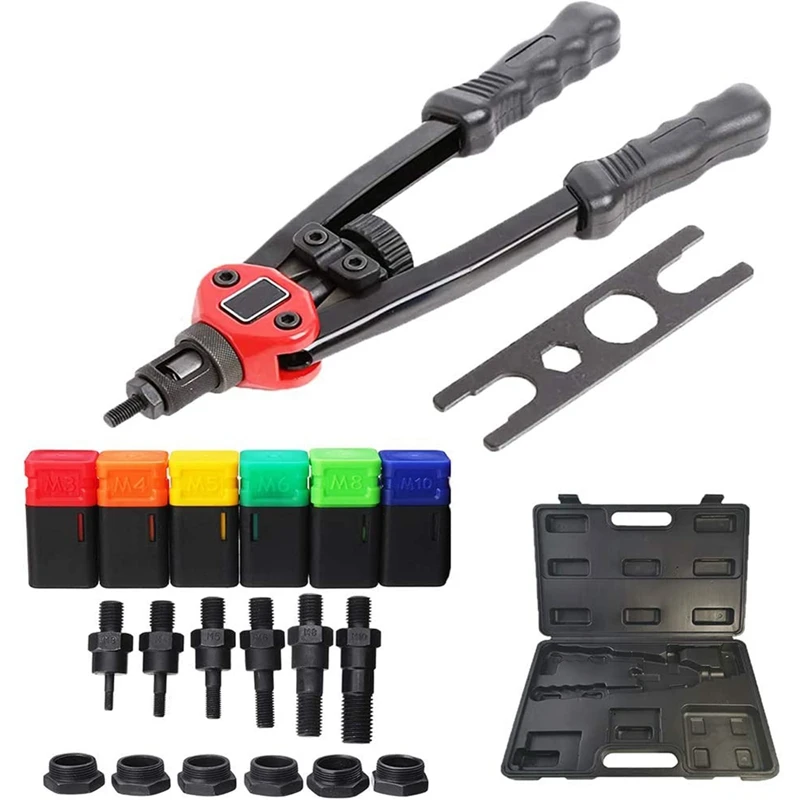 

Riveter Hand Tool Rivet Insert Tool Manual Nut Chuck - 13 Inch Hand Riveter Rivet Tool Professional Installation Kit