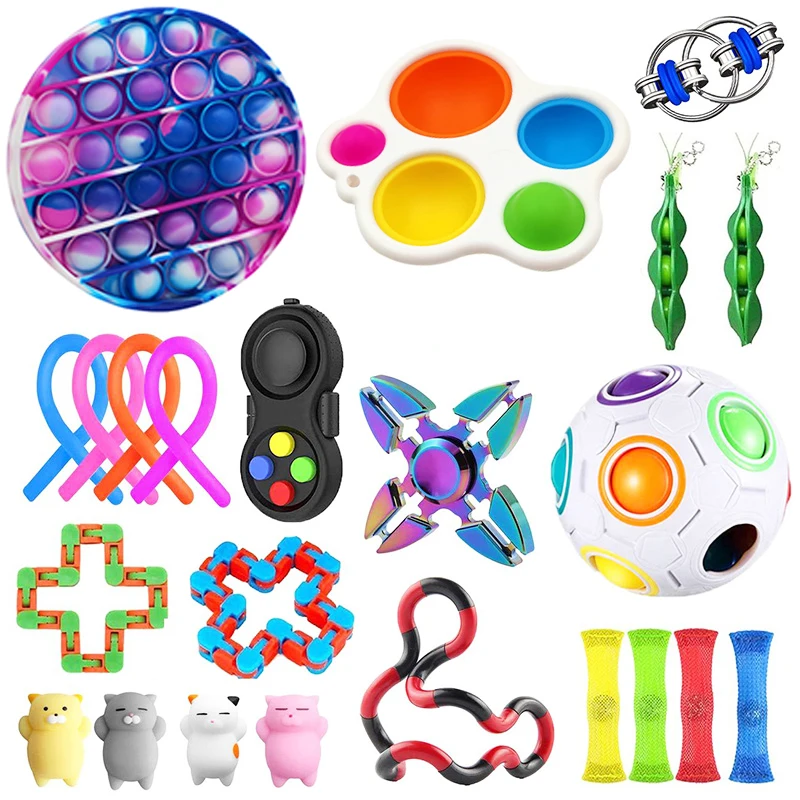 

Fidget Toys Anti Stress Toy Set Strings Marble Relief Gift for Adults Girl Children Sensory Stress Relief Antistress Toys