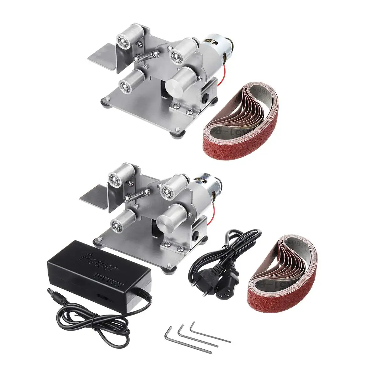 

110-240V Mini Belt Sander DIY Sanding Grinding Sharpening Machine Edge Sharpener 330x25mm Woodworking Metal Grinder Polishing