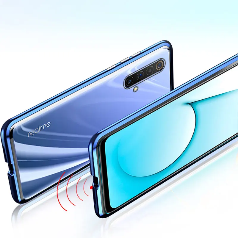 Магнитный адсорбционный чехол для Realme X3 SuperZoom 6i X50 Pro 6 5 Q двухсторонний