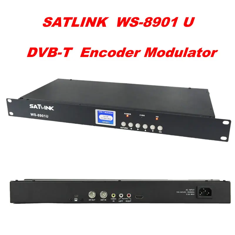 SATLINK Профессиональный DVB T модулятор WS 8901U SATLink в 19 &quotстеллаж для выставки