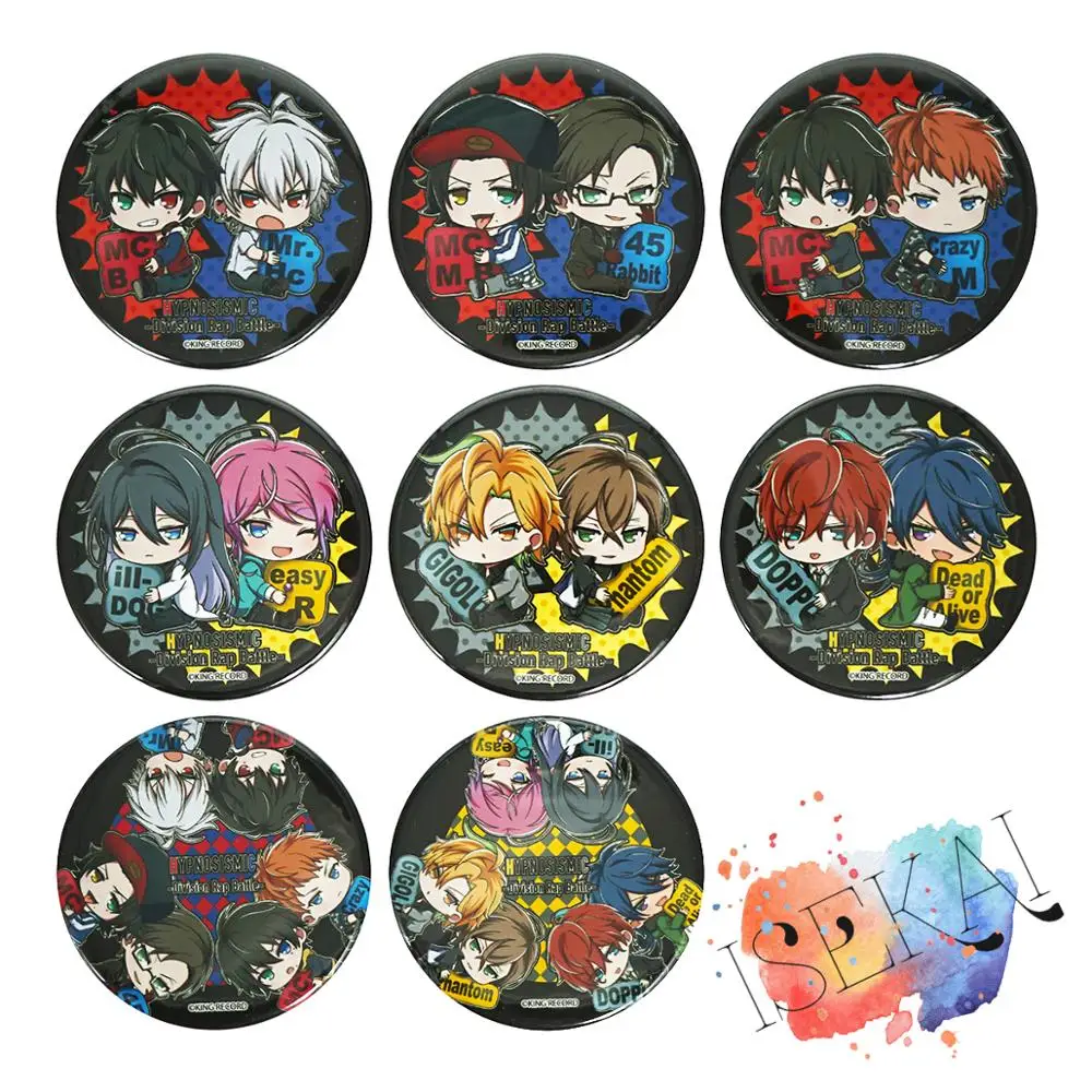 Металлическая брошь с надписью Division Rap Battle значок из аниме гипноз Amemura Ramuda Busujima Mason