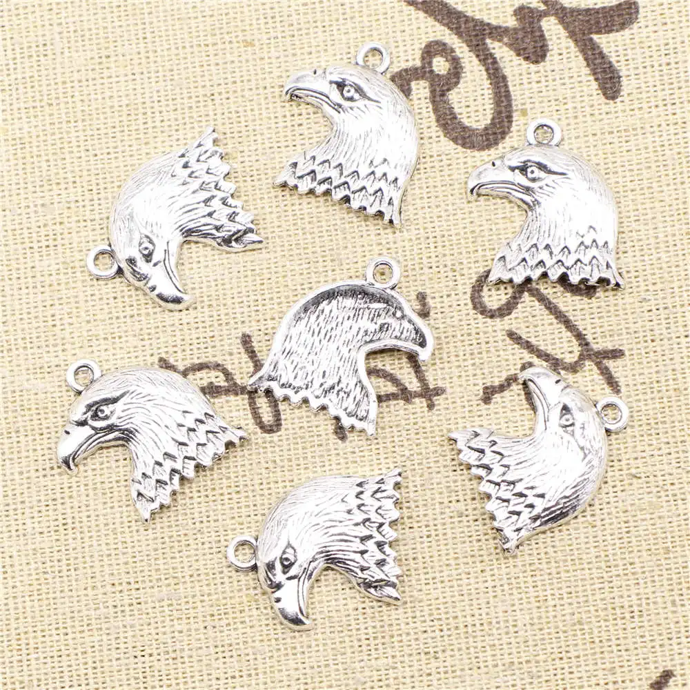 

Charm Jewelri 20x22mm Eagle Head Charms Antique Silver Color 5pcs