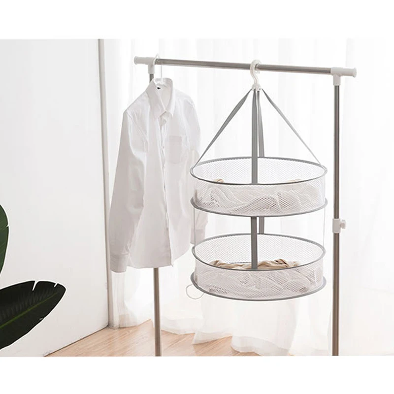 Ветрозащитная сушилка для одежды подвешивания корзина белья сетка складные