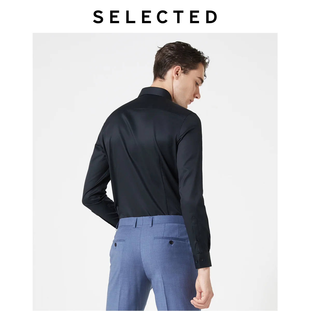 Мужская облегающая хлопковая футболка с длинным рукавом | одежда