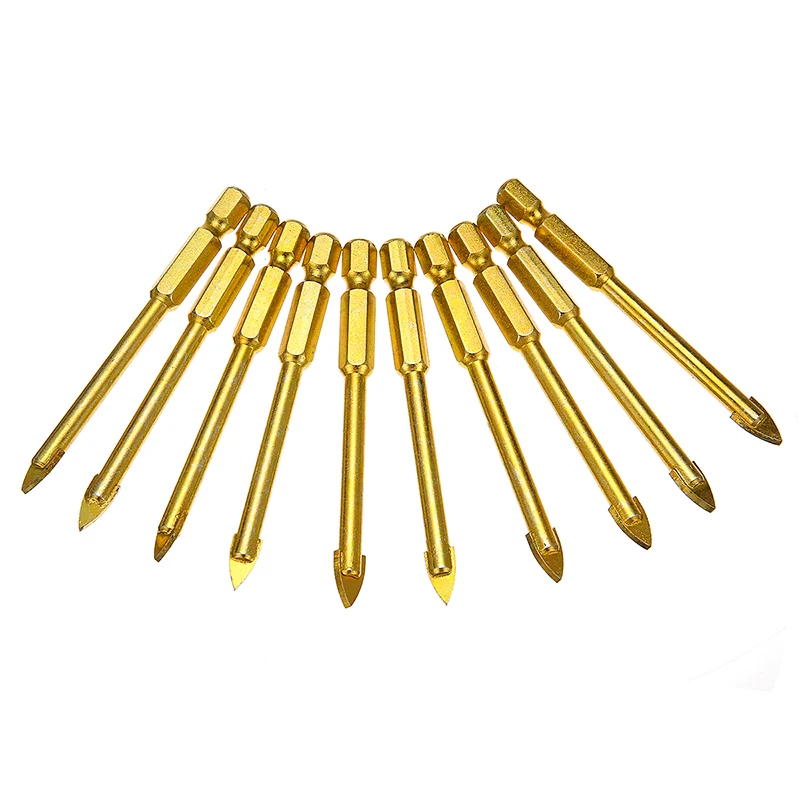 

10 шт./компл. качественные сверла из вольфрамовой стали, набор стандартных сверл 6 мм, головки для керамической плитки, отверстия, электроинст...