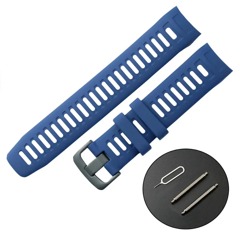 Navy blue Ремешок Instinct, мягкий силиконовый ремешок для часов подходит для Garmin INSTINCT Sports gps Smart Watch Tools - Цвет ремешка: Navy blue