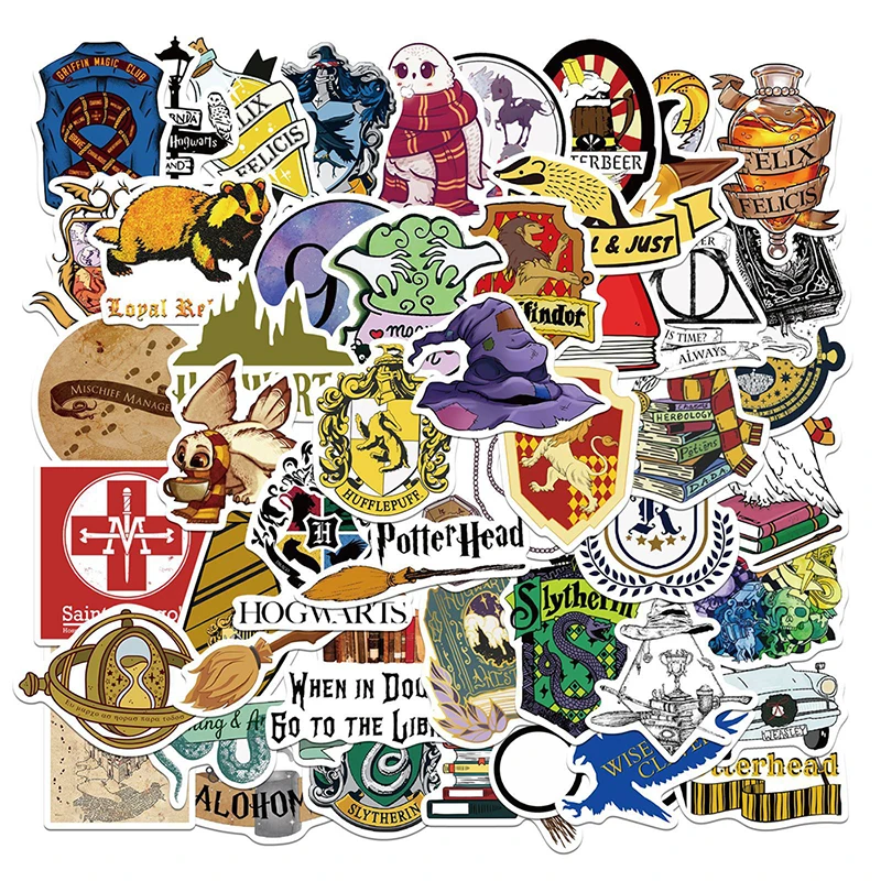 Pegatinas de pel&iacute;cula de dibujos animados para Ni&ntilde;os, pegatinas m&aacute;gicas impermeables de juguete para Grafiti de manualidades, guitarra, monopat&iacute;n, equipaje, port&aacute;til, coche, 10/30/50 Uds.-1