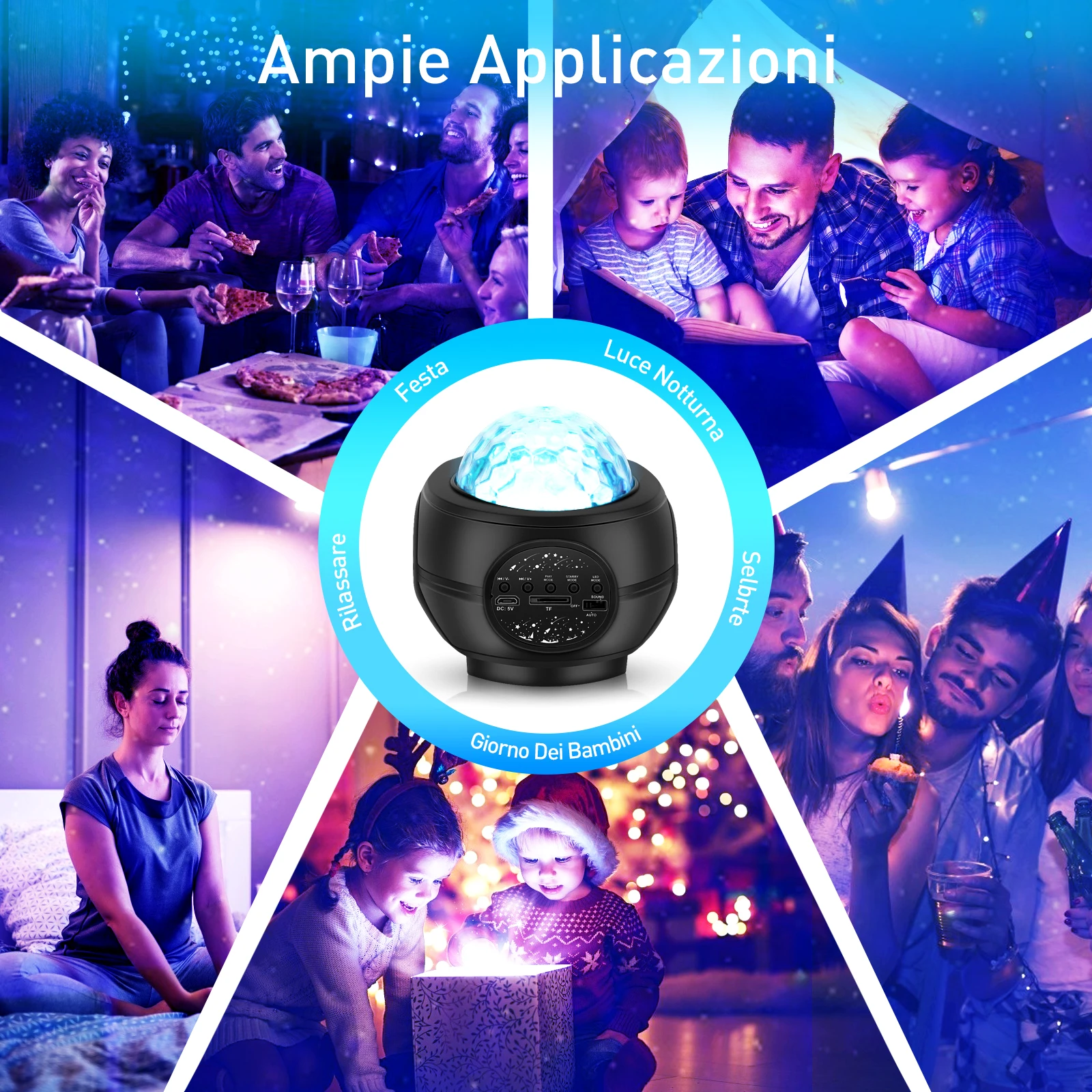 Светодиодный проектор звездного неба с USB ночсветильник Bluetooth романтическая