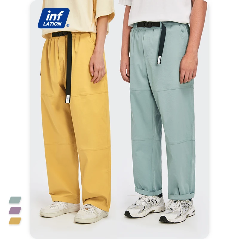 

Брюки мужские прямые, свободные, ярких цветов, с ремнем, мешковатые, 3612S21, 2021