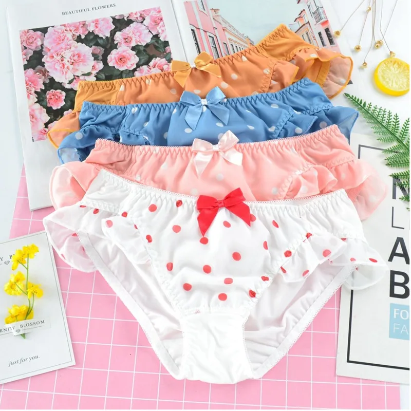 SP &amp CITY милые в горошек волнистые края сексуальные трусики для женщин с оборками