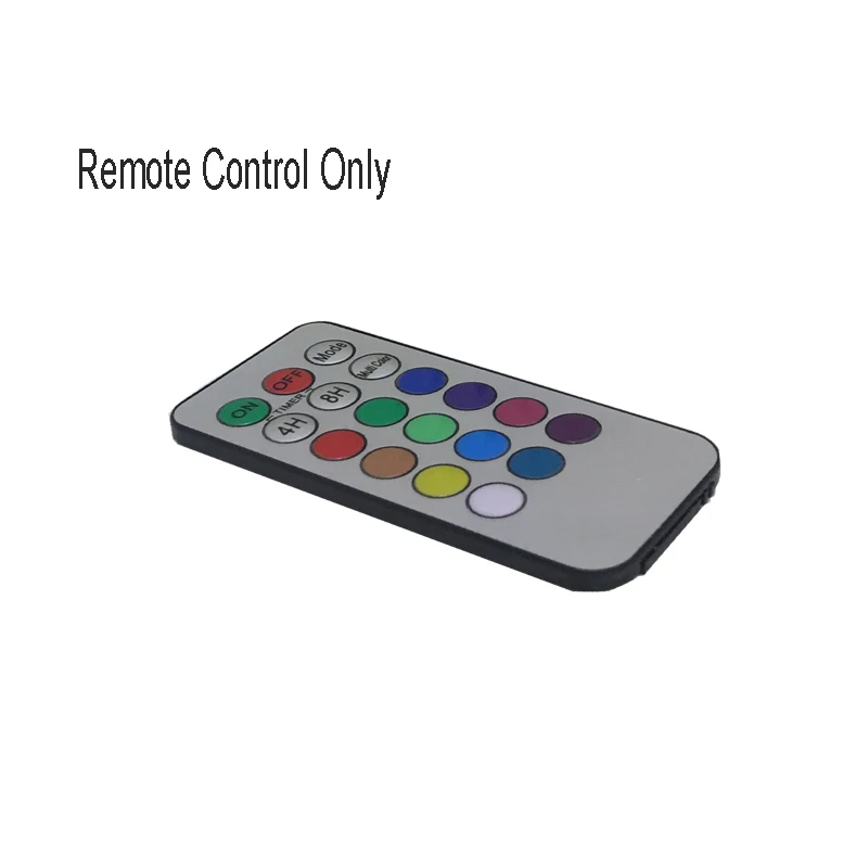 remote control only Меняющая цвет RGB Светодиодная свеча, сделанная парафиновым воском на день рождения, Свадебный свечной стол/Рождественское украшение, ночной Светильник для детской комнаты - Цвет: remote control only