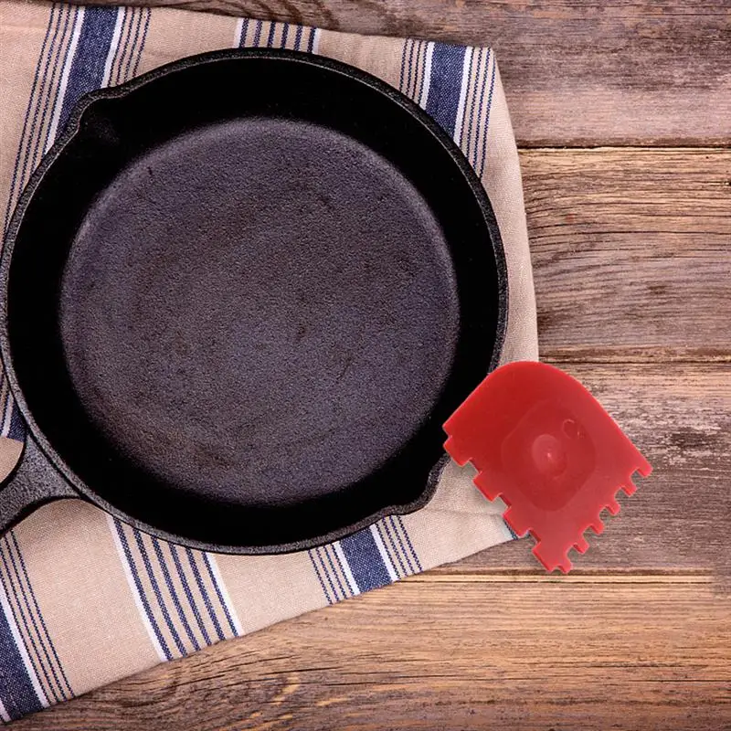 4pcs Grill Pan Scrapers Cast Iron Skillets Frying Cleaners Casting Cleaning Scrubbers Tool |