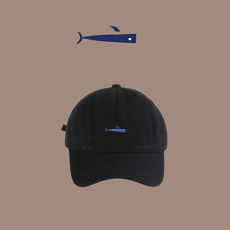 

Fish-embroidered hat for men baseball cap for women street summer cap