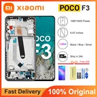 Оригинальный ЖК-дисплей 6,67 дюйма для Xiaomi Poco F3 M2012K11AG, рамка экрана + сенсорная панель, дигитайзер для дисплея Pocophone F3