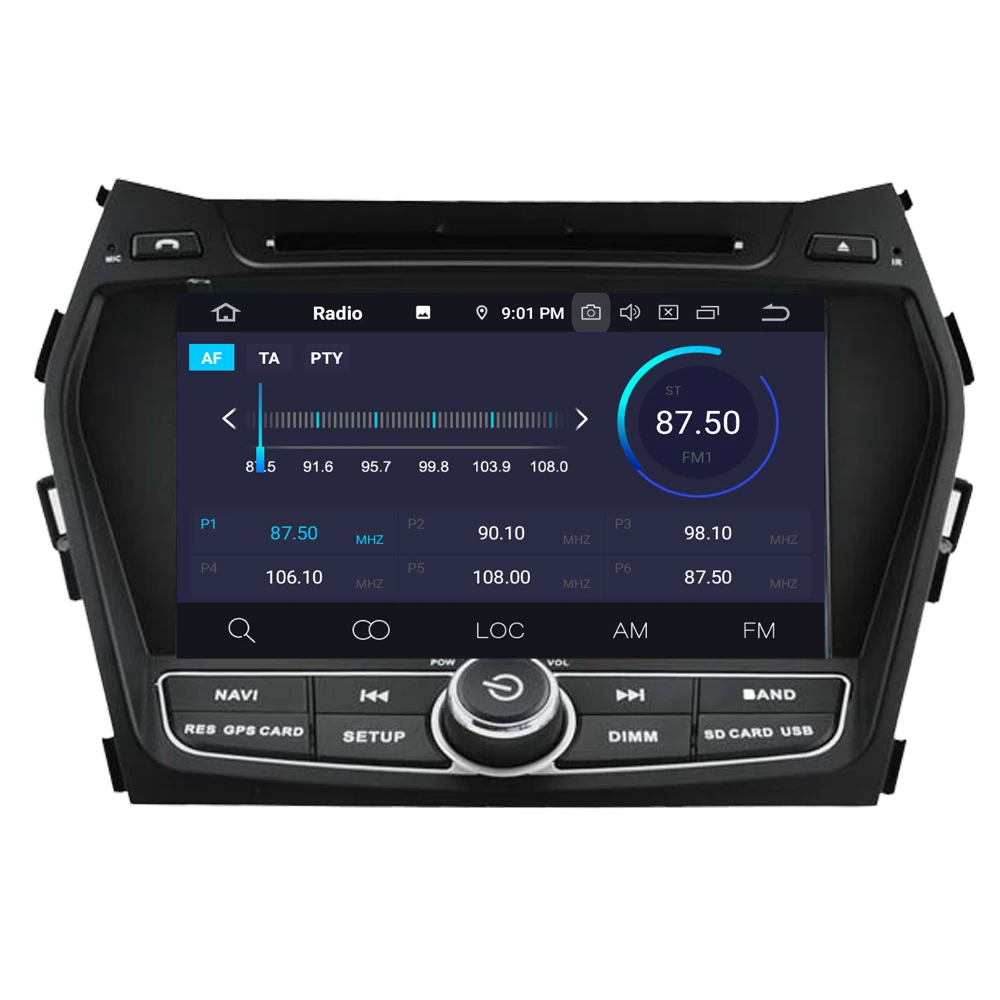 Автомагнитола RoverOne с DVD GPS для Hyundai IX45 Santa Fe Android 10 Восьмиядерный сенсорный экран