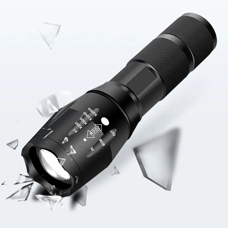 Портативный мини тактический флэш-светильник XML-T6 L2 V6 светодиодный фонарь с зумом