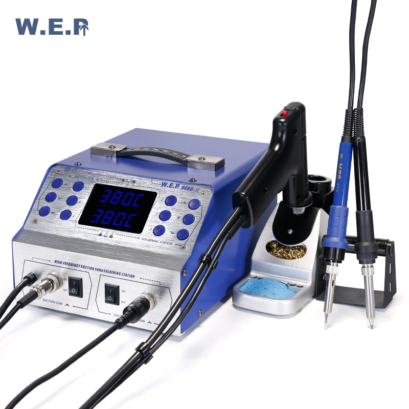 WEP 948D-II высокочастотная паяльная станция оловянный пистолет паяльник 3 в 1 Интеллектуальная паяльная станция для распайки