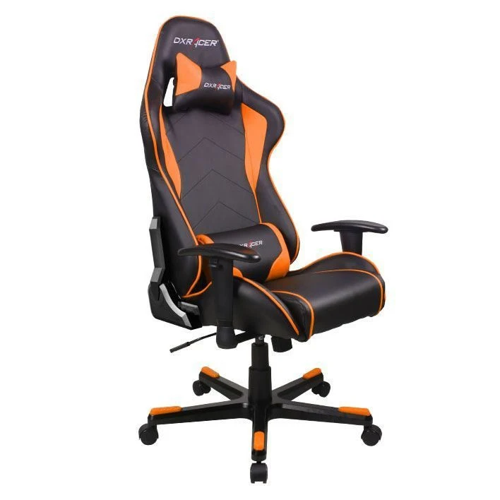 Игровое кресло DXRacer Formula OH/FE08/NO компьютерное до 91 кг кожа PU раскладывание спинки на