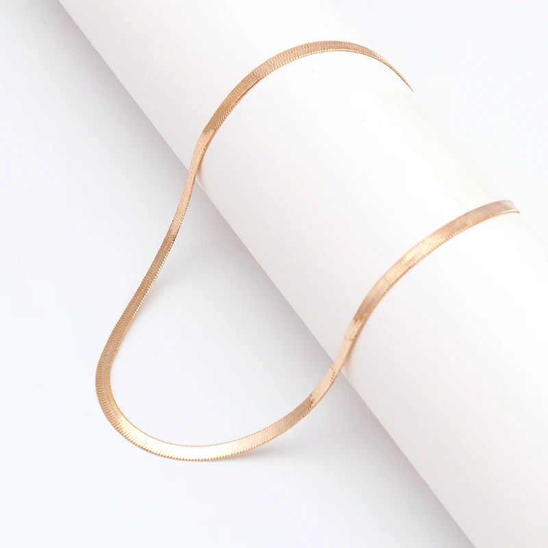 Простые Стильные змеиные ожерелья цепочки для женщин и мужчин 3 цвета вечерние