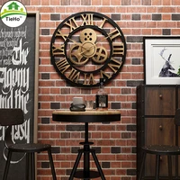 industrial style wall clock decorative retro wall clock watchesliving room decoration home hotel wall art decor 40x40cm