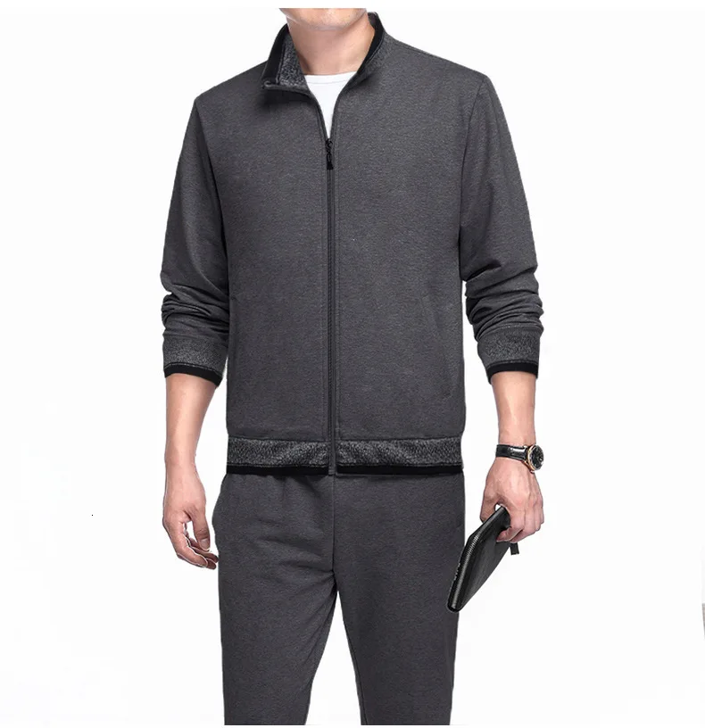 Spring Autumn Men's Sweatshirt Set Two-piece Set Loose Sportwear Suit Casual Wear Tracksuit Men Dad Suit Chandal Hombre