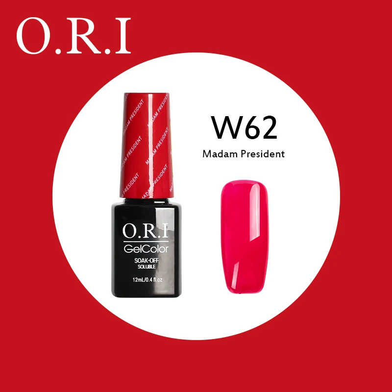O.R.I, 12 мл, УФ-гель для ногтей, УФ светодиодный Гель-лак для ногтей, гибридный впитывающий Гель-лак, лак для ногтей, лак для ногтей - Цвет: W62
