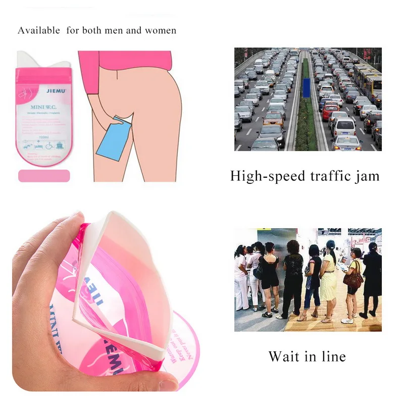 4 шт. сумки для экстренного мочеиспускания на открытом воздухе 700 мл легкие мочи
