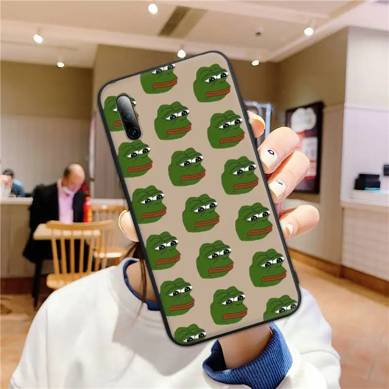 

Funny The Frog Pepe Face Cry Happy Phone Case for honor 7A 8x 8s 9x 10i 20s 20lite 30pro PLAY cover