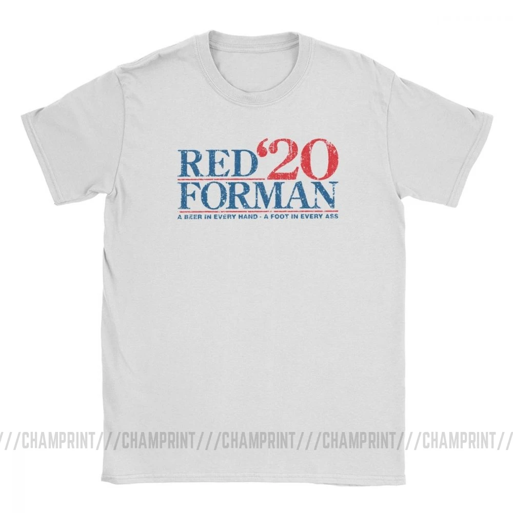 Красные Forman 2020 повседневные футболки для мужчин Ashton Kutcher Kelso Hyde Vikings одежда с