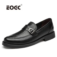 quality genuine leather men oxfords shoes plus size slip on office casual shoes business breathable wedding shoes men