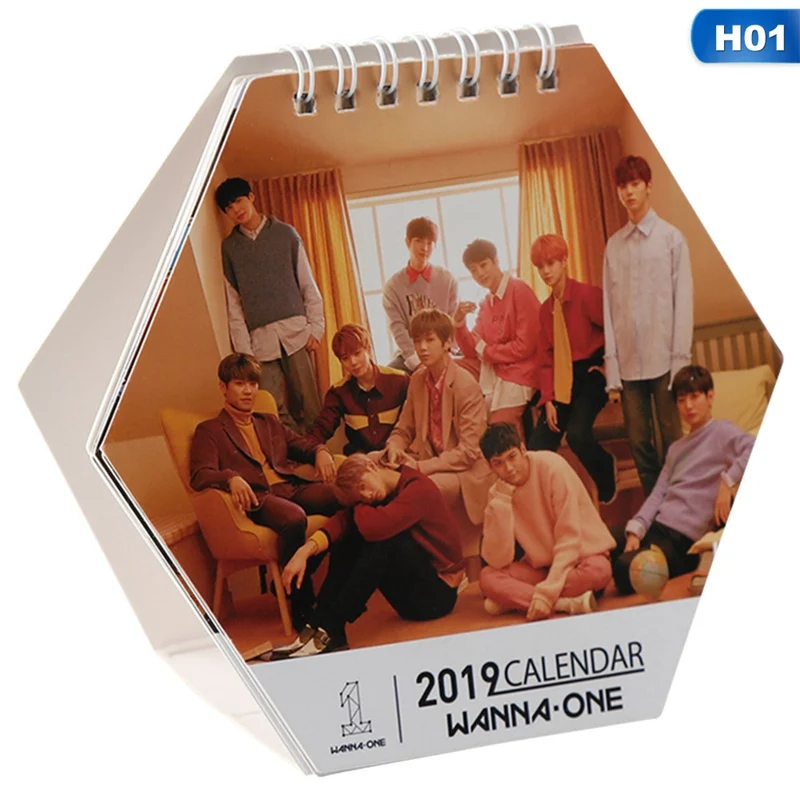 H01 1 шт. Новинка Kpop Настольный календарь фотоальбом карточный календарь - Color: H01