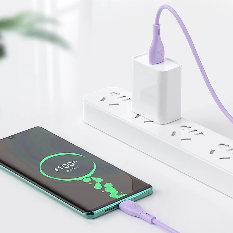 Кабель KUULAA Type C из жидкого силикона кабель для Samsung S10 S9 QC 3 0 быстрой зарядки Huawei Xiaomi
