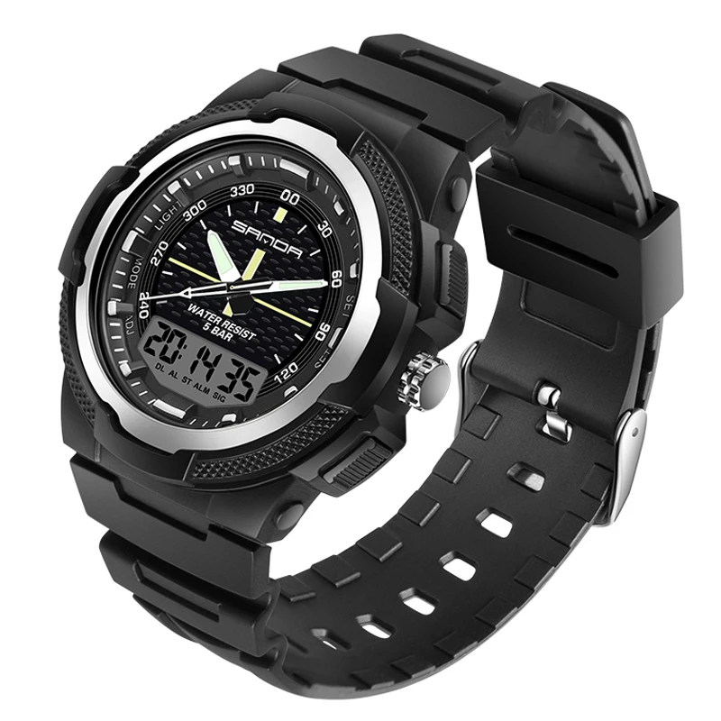 Часы наручные SANDA Мужские кварцевые Роскошные Спортивные Повседневные в стиле