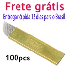 100 шт., иглы для перманентного макияжа бровей, 12 пин