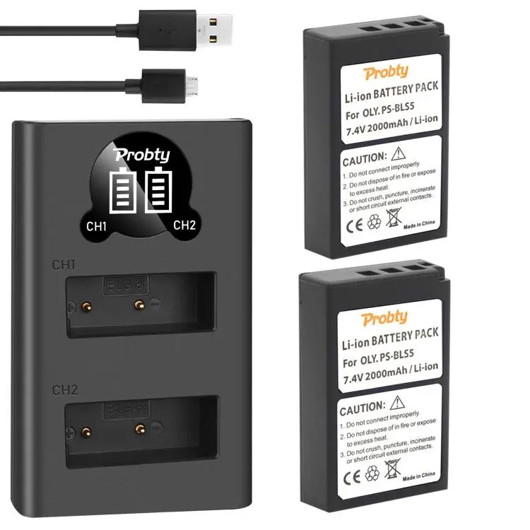 2000 мА/ч BLS-5 BLS5 BLS-50 BLS50 Батарея или светодиодный USB Зарядное устройство для цифровой