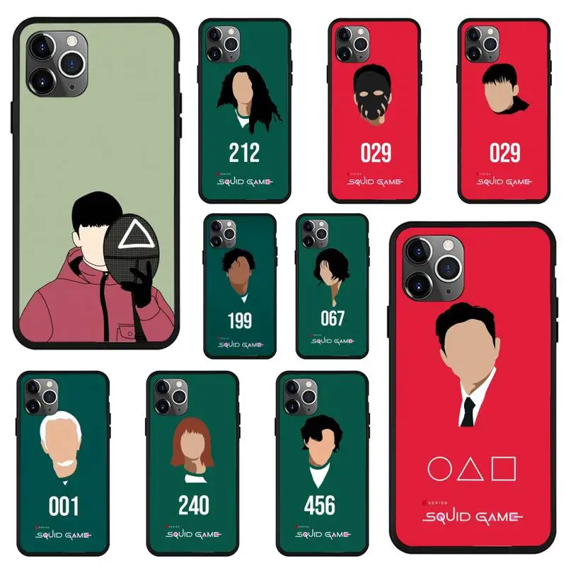 

Funny Squid Game Phone Case Phone Case For iPhone 6 7 8 Plus 11 12 ProMax X XR XS SE Max Back Cover