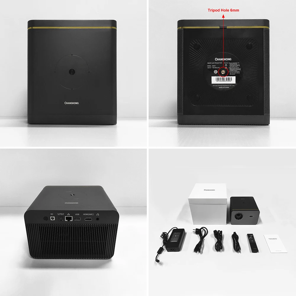 Changhong M4000 Support MEMC 4K Projector for Home.1080P DLP 3D Android Home Theater. 2000 ANSI Lumen TV Beamer. Video |