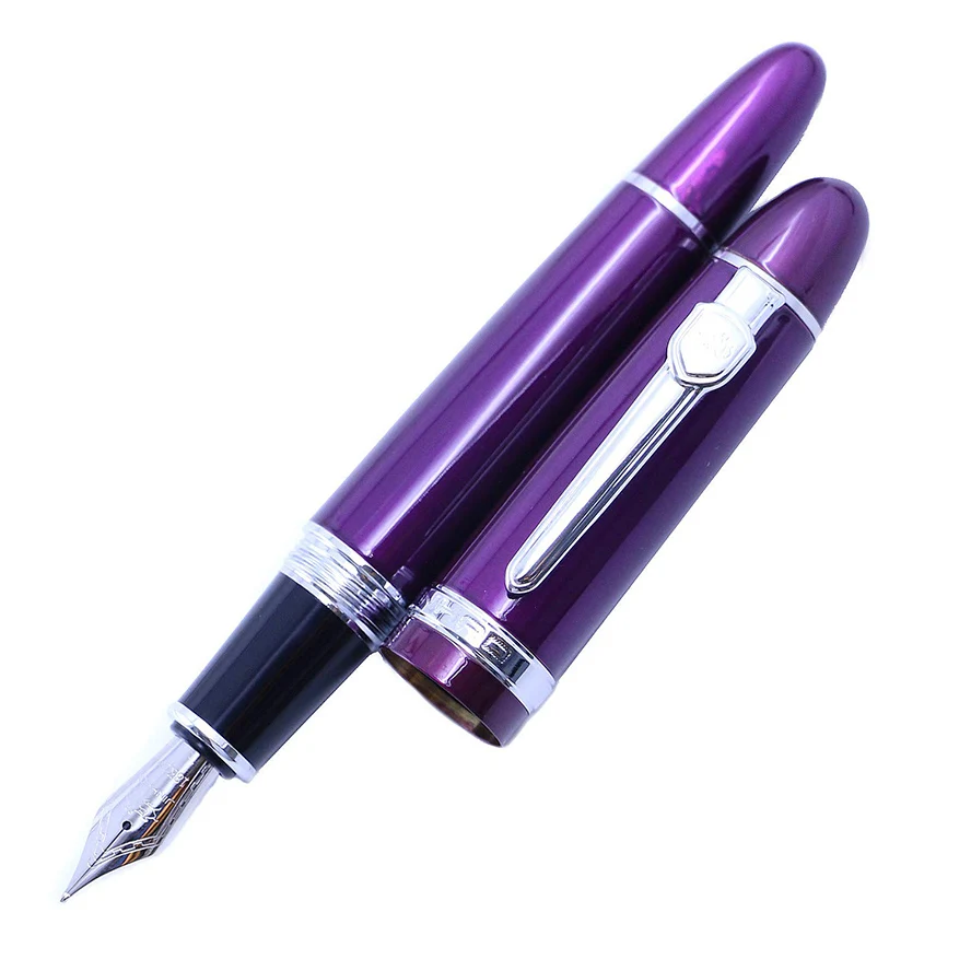 Высокое качество роскошные JINHAO 159 металлический авторучка Iraurita 0,5 мм 18KGP чернила ручка ручки для письма школьные офисные принадлежности Canetas - Цвет: purple