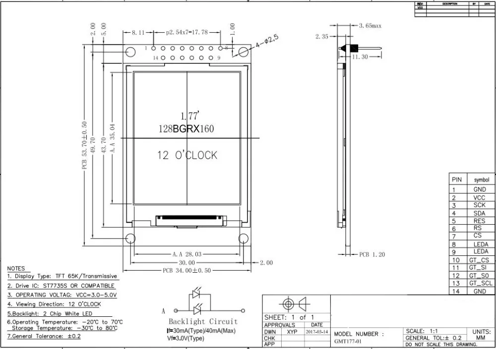 TZT 1,77 дюймов TFT lcd экран 128*160 1,77 TFTSPI TFT цветной экран модуль последовательного порта
