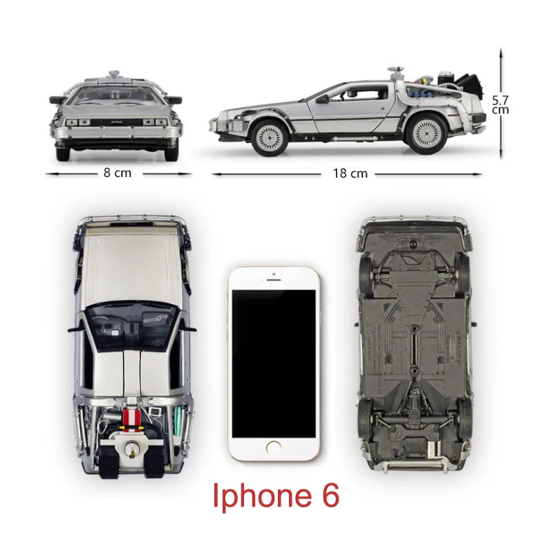 Welly 1:24 Diecast DMC -12 delorean Back to The Future High Simulation Vehicle Alloy Metal Model Car | Игрушки и хобби