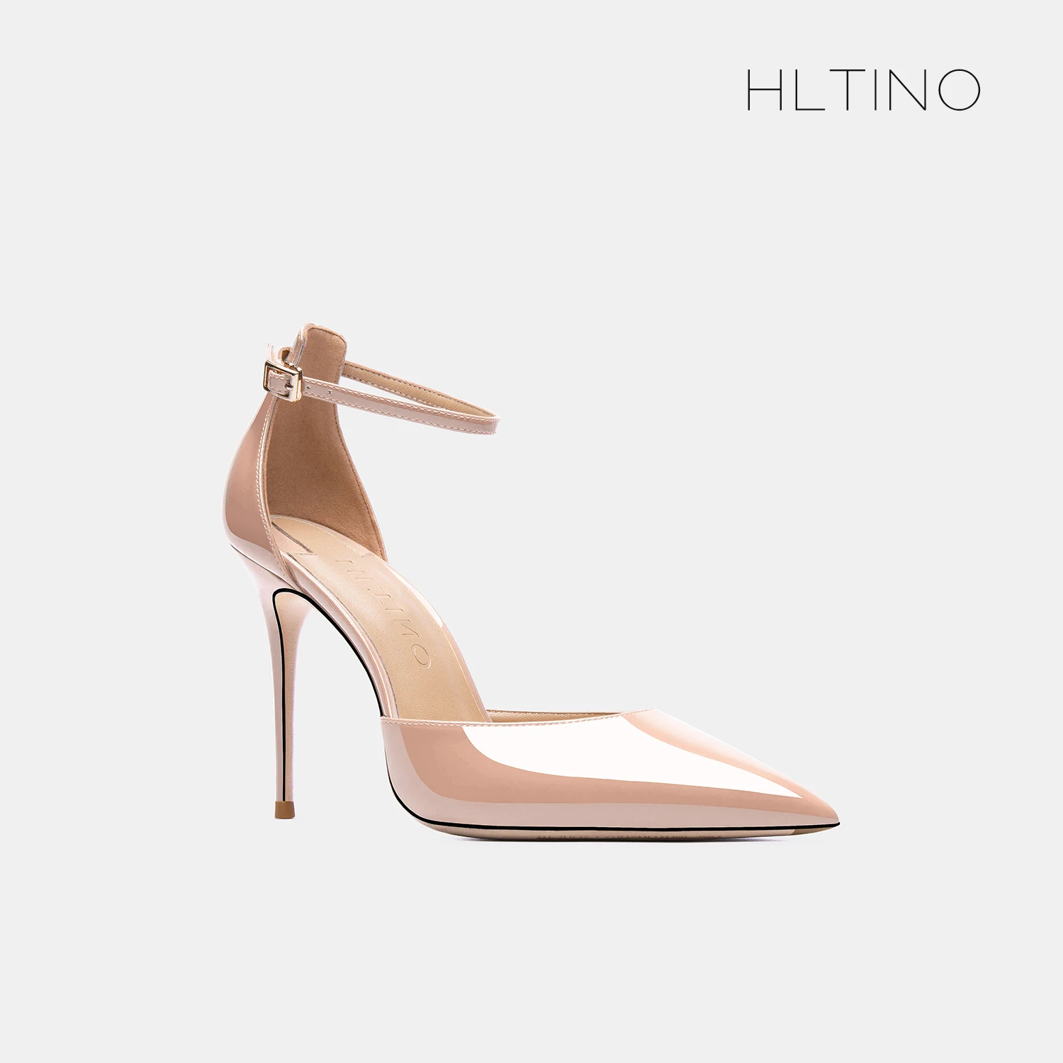 Сандалии женские на высоком каблуке босоножки с ремешком и пряжкой туфли-лодочки