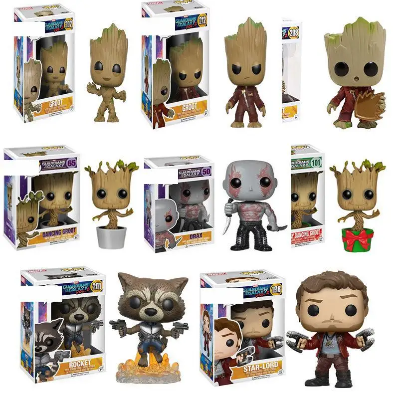 

Disney Guardians of The Galaxy Pop Anime Figure Star-Lord Groot Rocket Racoon Toy Gift Action Figures Model 10CM PVC Xmas Gift