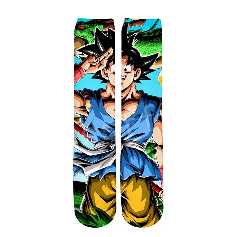 Like pic Tessffel Горячая Аниме Dragon Ball Z Goku Saiyan Harajuku, унисекс, Повседневные детские носки, модель 3D полный с рисунком кролика для мальчиков и девочек/мужские/женские разноцветные безбортные носки S-3 - Цвет: Like pic