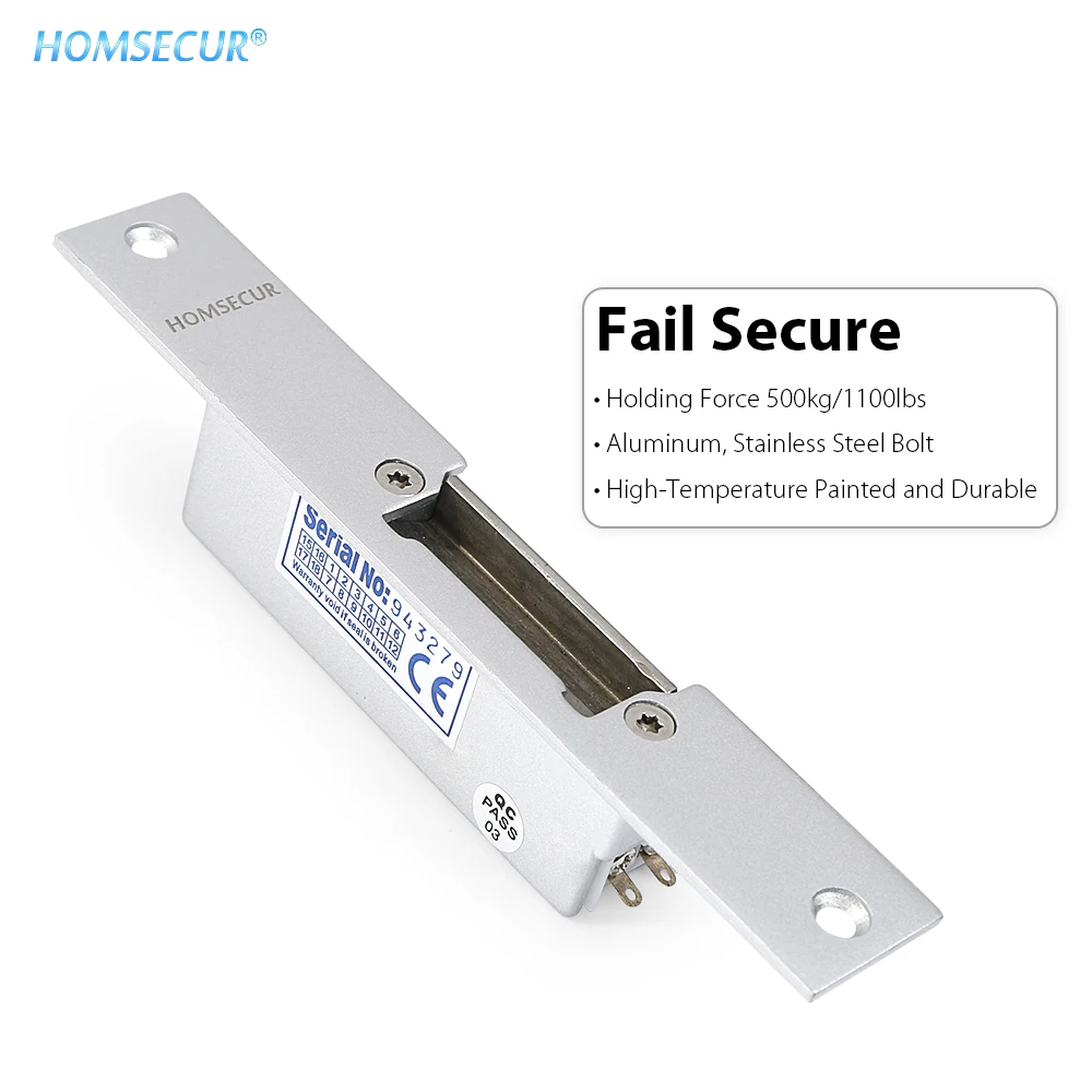 HOMSECUR защищенная от неисправностей электрическая страйка для системы учета