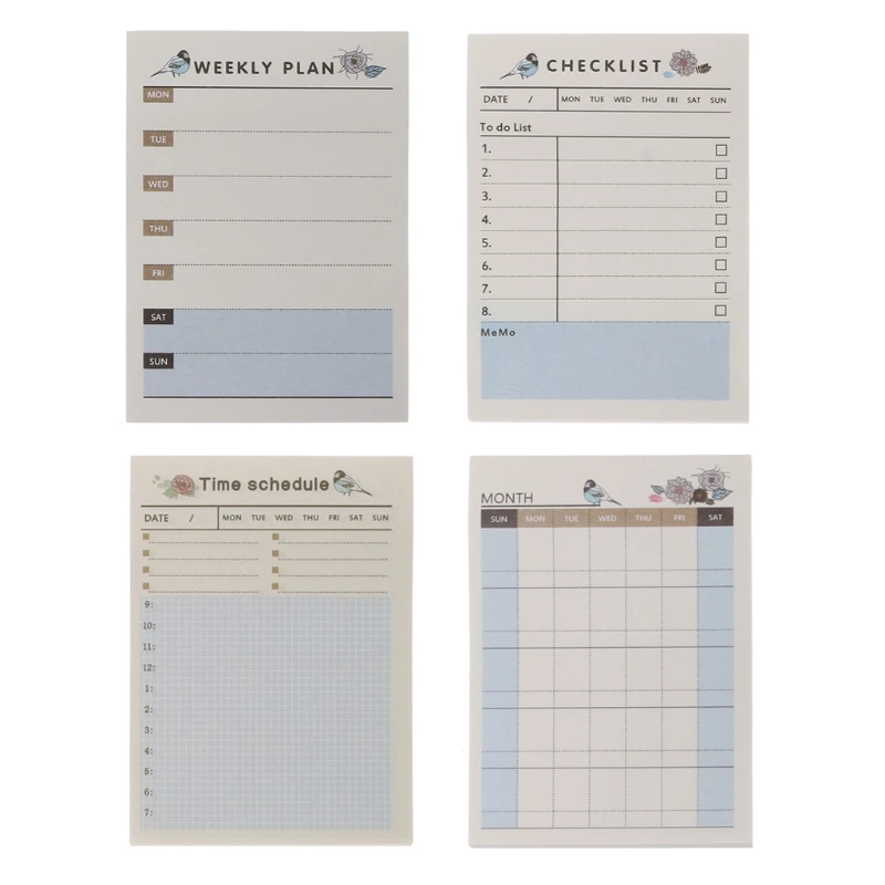 Милый Еженедельный Ежемесячный рабочий ежедневник дневник для детей школьные