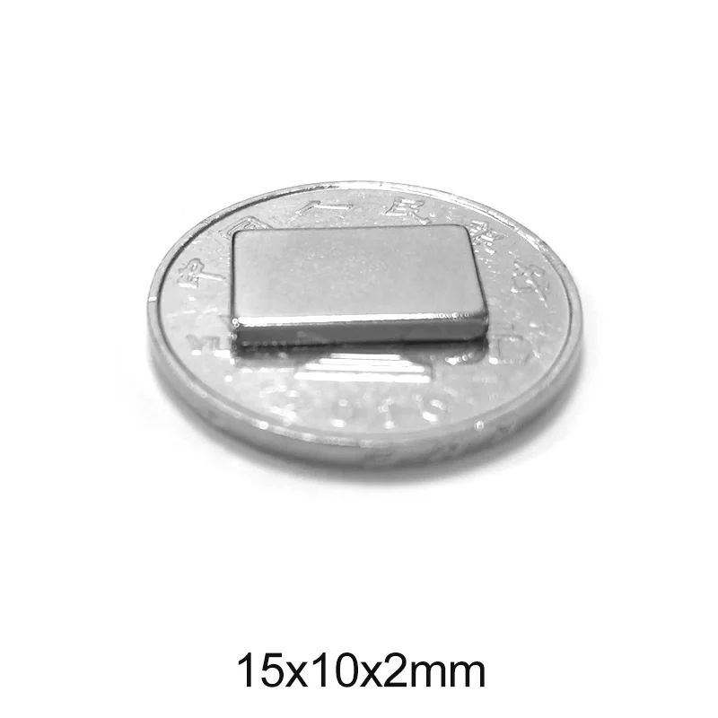 

10~200PCS 15X10X2 mm Bulk Sheet Neodymium Magnetic 15mm*10mm Strong NdFeB Magnets 15x10x2mm Block Rare Earth Magnet 15*10*2 mm